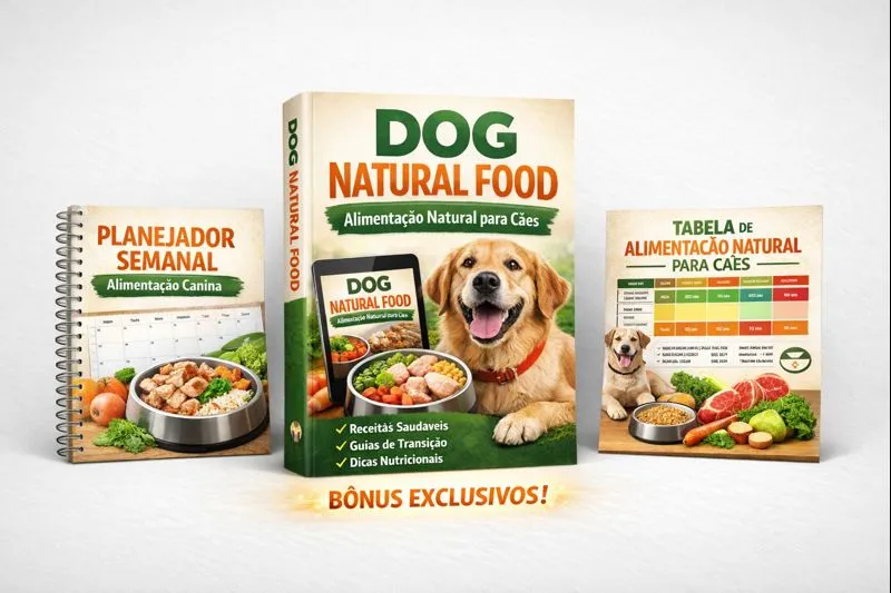 Ebook Dog Natural Food com bônus exclusivos de alimentação natural para cães